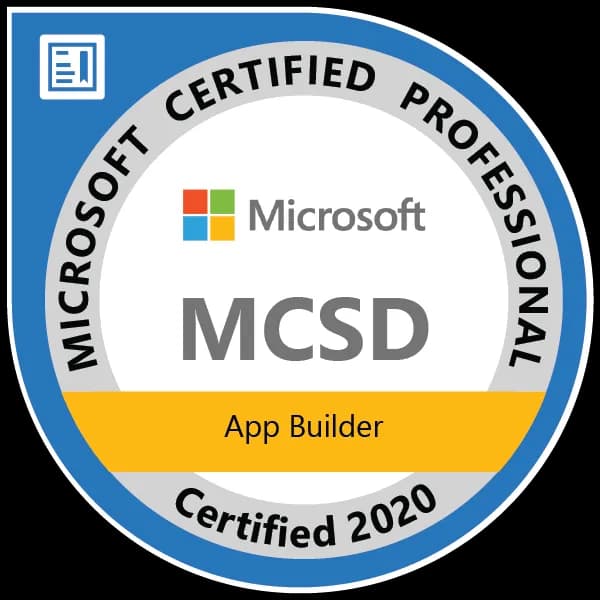 MCSD: App Builder — Certified 2020